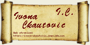 Ivona Čkautović vizit kartica